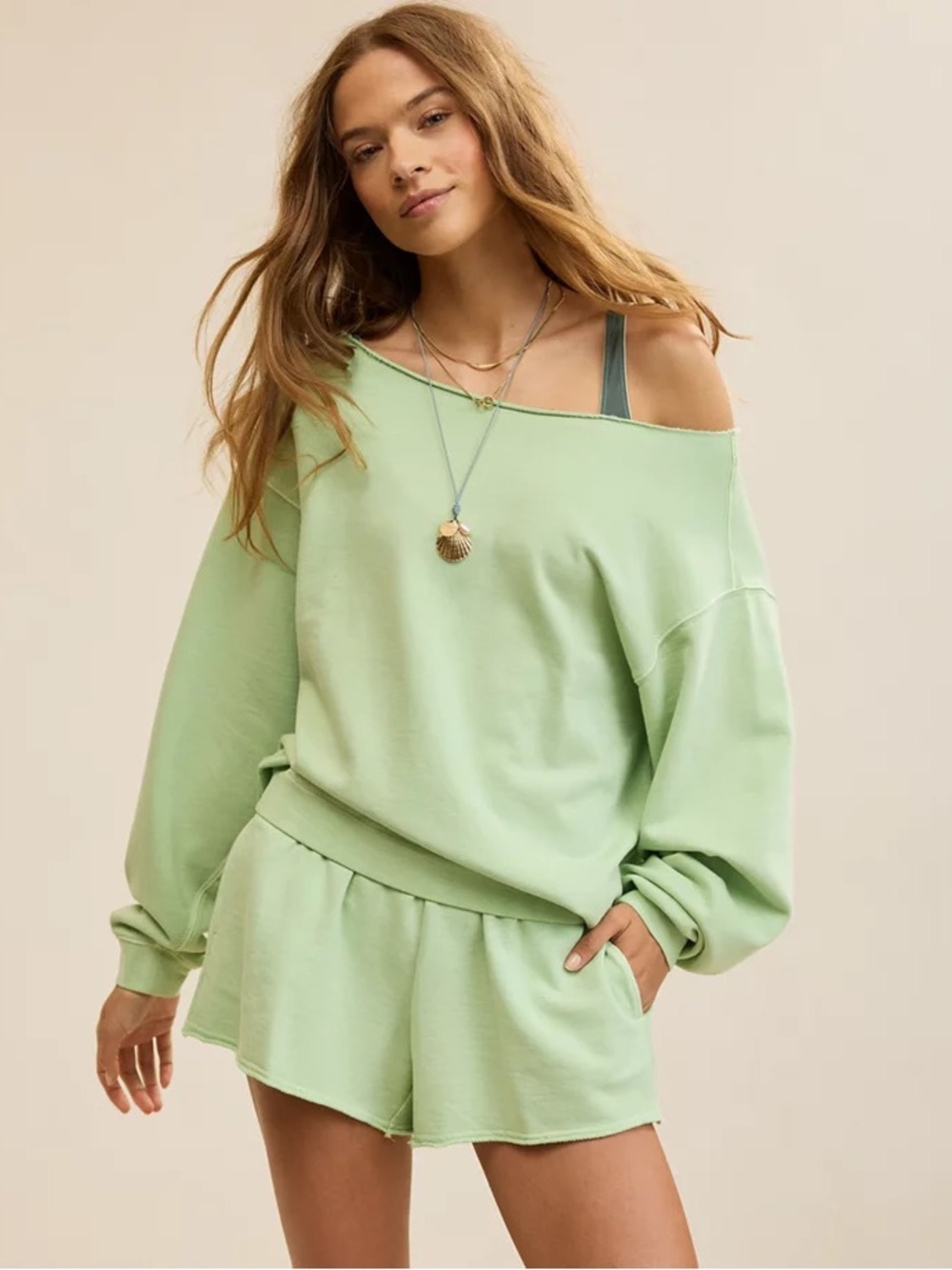 Aerie Alumni Off The Shoulder Sweatshirt